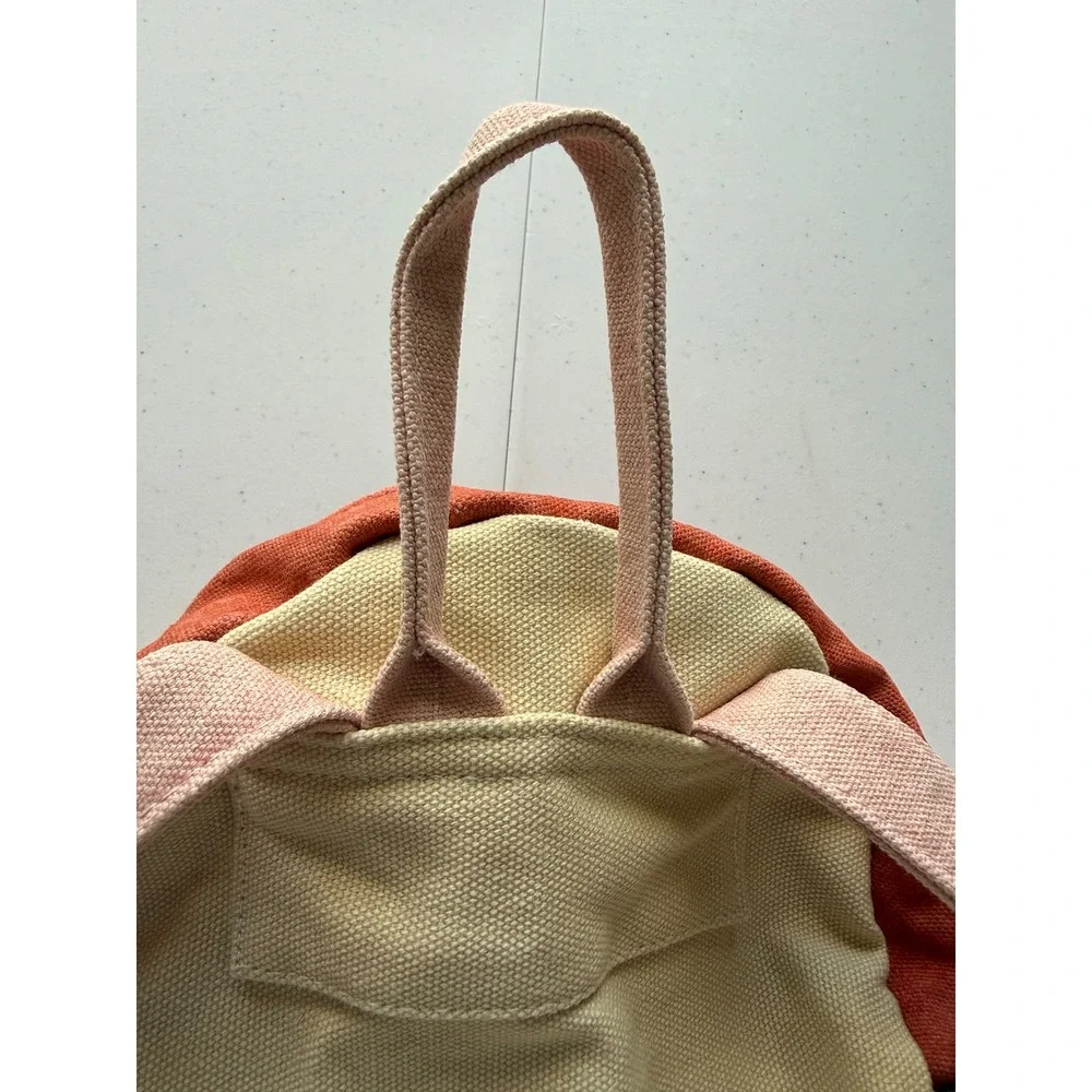 BDG Urban Outfitters Mini Colorblock Canvas Backpack Orange Green Rust Pink Boho